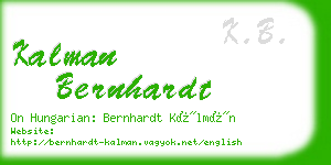 kalman bernhardt business card